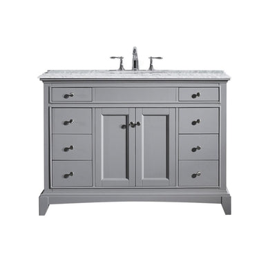 Eviva Elite Stamford 42″ Bathroom Vanity w/ Double Ogee Edge White Carrara Top Vanity Eviva Grey